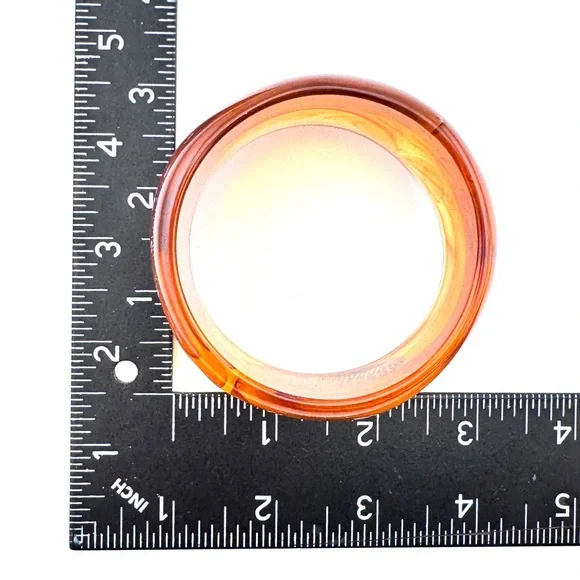 Orange Chunky Bangle Bracelet - Picture 5 of 5